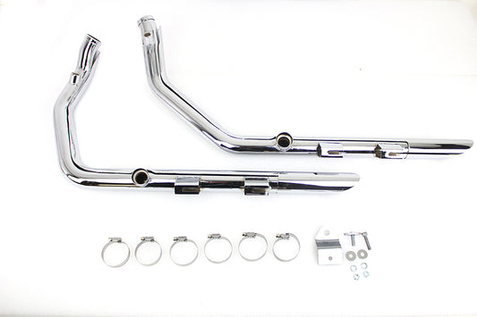 HARLEY MCM Illusion Drag Pipe Set Chrom Passend für 2004-2013 XL,