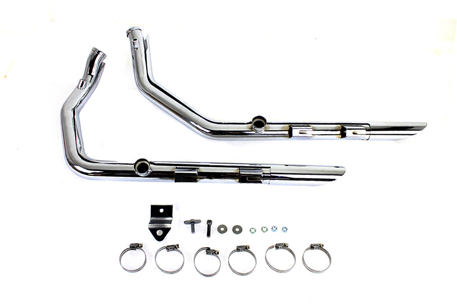HARLEY MCM Illusion Drag Pipe Set Chrom passend für XL ab 2014,