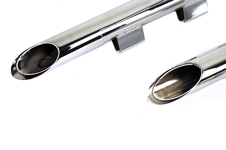 HARLEY MCM Illusion Drag Pipe Set Chrom passend für XL ab 2014,