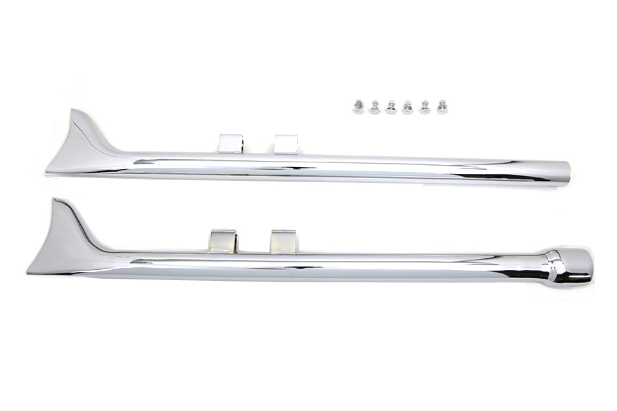 HARLEY M8 36 Zoll Gerade Fishtail Auspuff-Verlängerungs-Set Chrom Passend für 1995-2016 FLT,