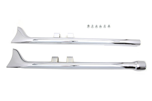 HARLEY M8 36 Zoll Gerade Fishtail Auspuff-Verlängerungs-Set Chrom Passend für 1995-2016 FLT,