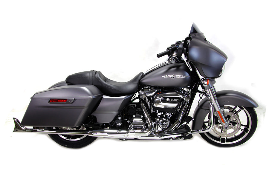 HARLEY M8 36 Zoll Gerade Fishtail Auspuff-Verlängerungs-Set Chrom Passend für 1995-2016 FLT,