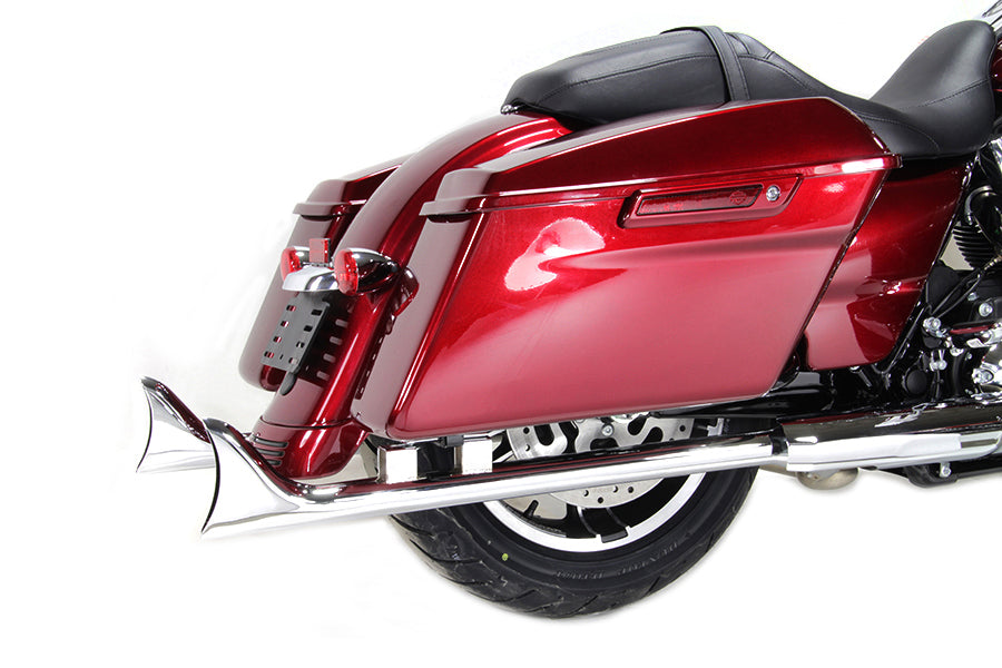 HARLEY M8 33 Zoll Straight Fishtail Auspuffverlängerung Set Chrom Passend für 2017-UP FLT,
