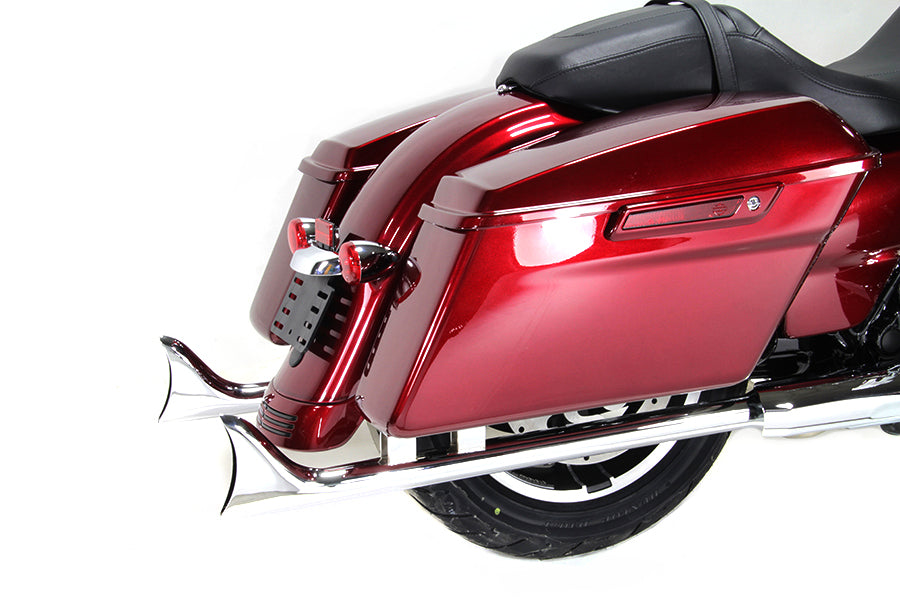 HARLEY M8 33 Zoll Straight Fishtail Auspuffverlängerung Set Chrom Passend für 2017-UP FLT,