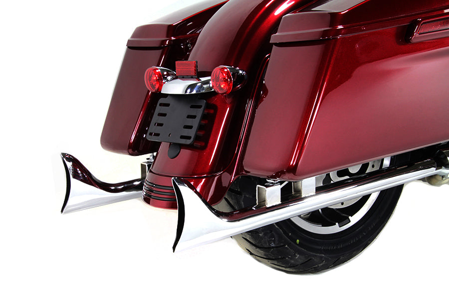 HARLEY M8 33 Zoll Straight Fishtail Auspuffverlängerung Set Chrom Passend für 2017-UP FLT,