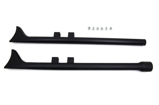HARLEY M8 36 Zoll Straight Fishtail Auspuffverlängerung Set Schwarz Passend für 2017-UP FLT,