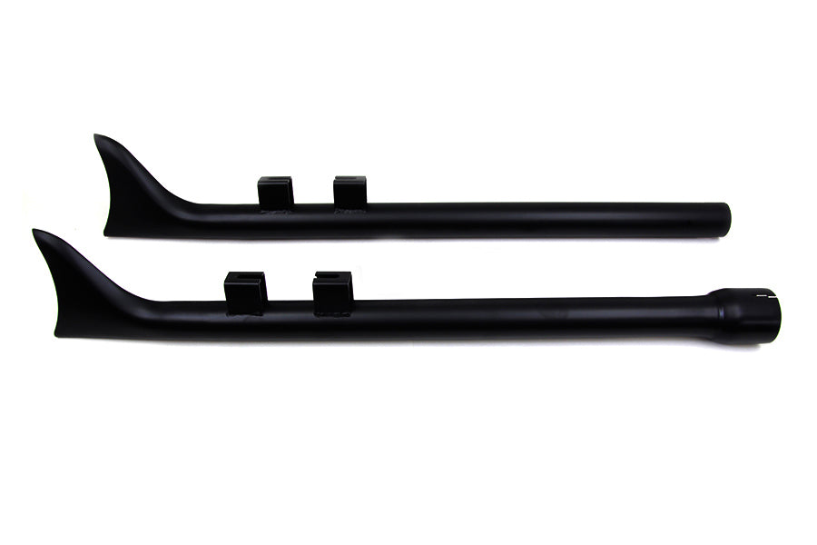 HARLEY M8 33 Zoll Straight Fishtail Auspuffverlängerungs-Set Schwarz passend für 2017-UP FLT,