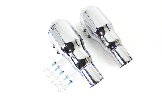 HARLEY Grenade Muffler Set Chrome Fits 0-  Custom, application