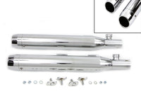 HARLEY Chrom-Slip-On-Schalldämpfer-Set mit Chromspitzen passend für 2007-2017 FXST,