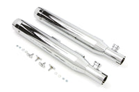 HARLEY Chrom-Slip-On-Schalldämpfer-Set mit Chromspitzen passend für 2007-2017 FXST,