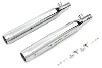 HARLEY Chrom-Slip-On-Schalldämpfer-Set mit Chromspitzen passend für 2007-2017 FXST,