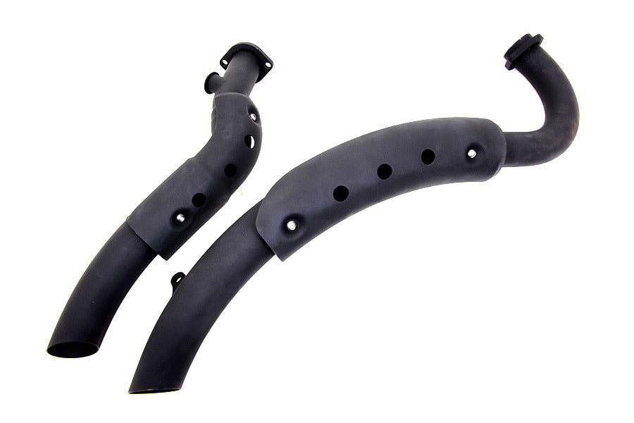 HARLEY Schwarzes Drag Pipe Set mit Hitzeschildern Passend für 2004-2013 XL,