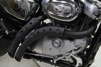 HARLEY Schwarzes Drag Pipe Set mit Hitzeschildern Passend für 2004-2013 XL,