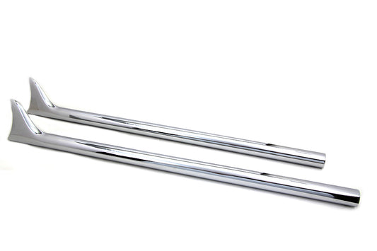 HARLEY 40 inch Straight Fishtail Exhaust Extension Set Chrome Fits 0-  Custom, Application