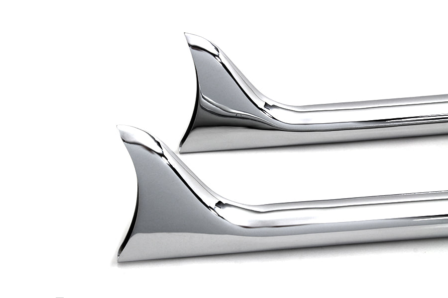 HARLEY 40 Zoll Straight Fishtail Auspuffverlängerung Set Chrom Passend für 0-  Custom, Anwendung