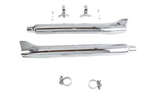 HARLEY 1961 Style Fishtail Schalldämpfer-Kit Chrom Passend für 1995-2017 FLT,