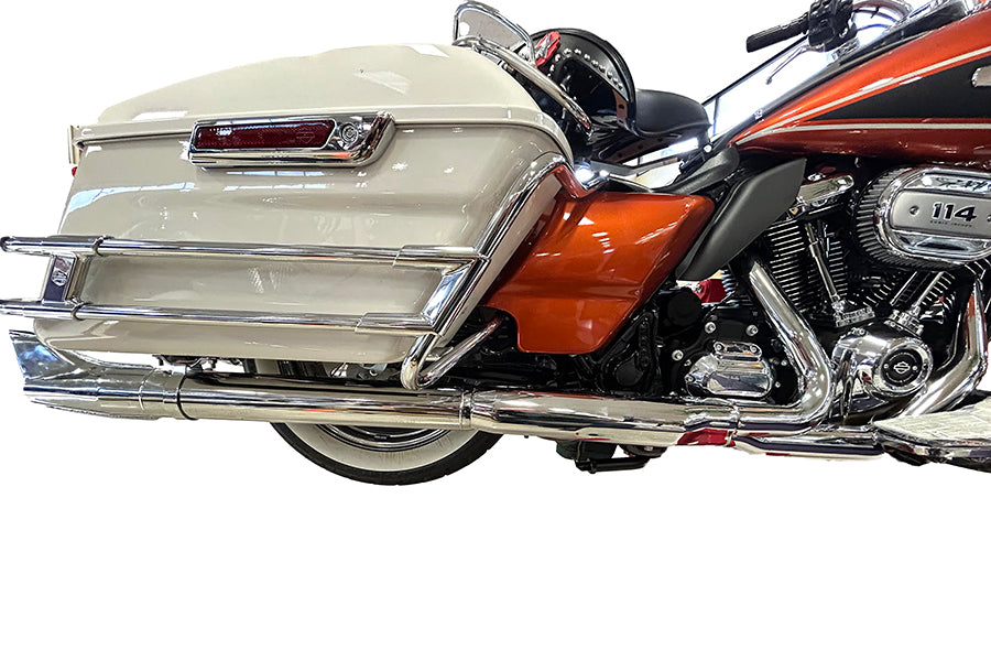 HARLEY 1961 Style Fishtail Schalldämpfer-Kit Chrom Passend für 1995-2017 FLT,