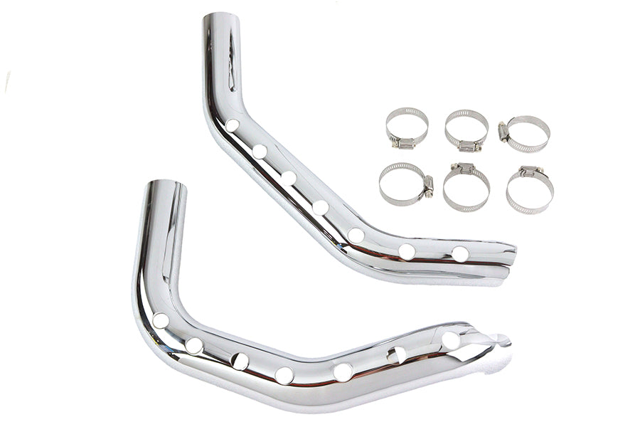 HARLEY Hitzeschild-Set gelocht, Chrom, passend für XL ab Bj. 2014,