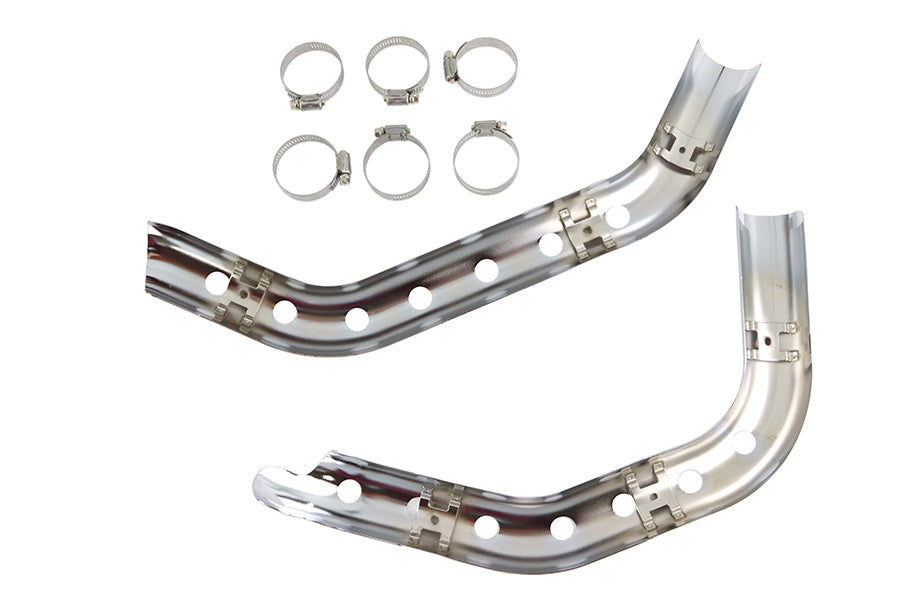 HARLEY Hitzeschild-Set gelocht, Chrom, passend für XL ab Bj. 2014,