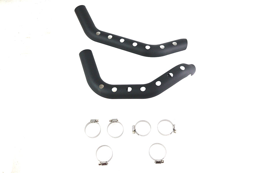 HARLEY Drilled Heat Shield Set Schwarz Passend für 2014-UP XL,