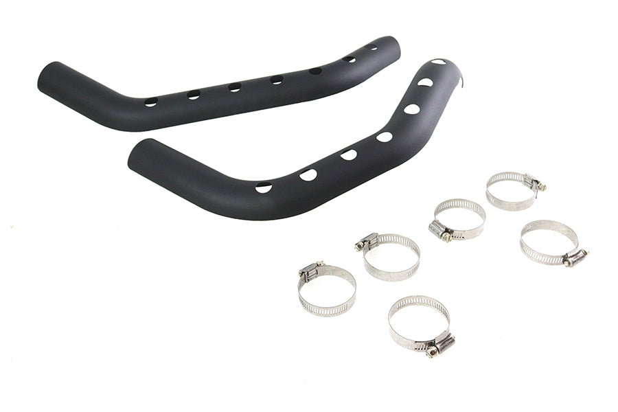 HARLEY Drilled Heat Shield Set Schwarz Passend für 2014-UP XL,