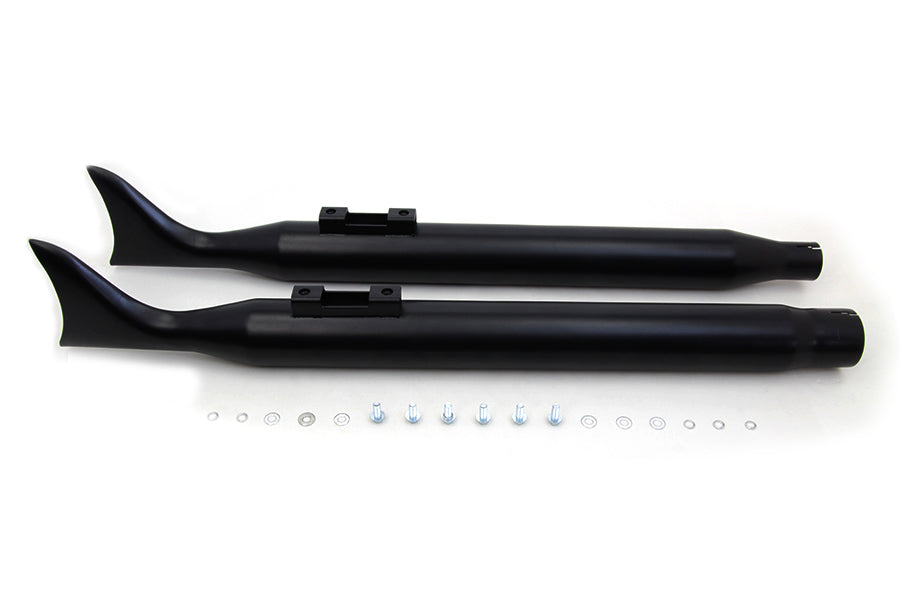 HARLEY M8 Schwarzer Fishtail Schalldämpfersatz passend für 2017-UP FLT,