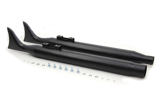 HARLEY M8 Schwarzer Fishtail Schalldämpfersatz passend für 2017-UP FLT,