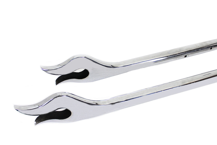 HARLEY 31 Zoll Straight Flame Auspuffrohrverlängerung Set Chrom Passend für 0- Custom, Anwendung für 1-3
