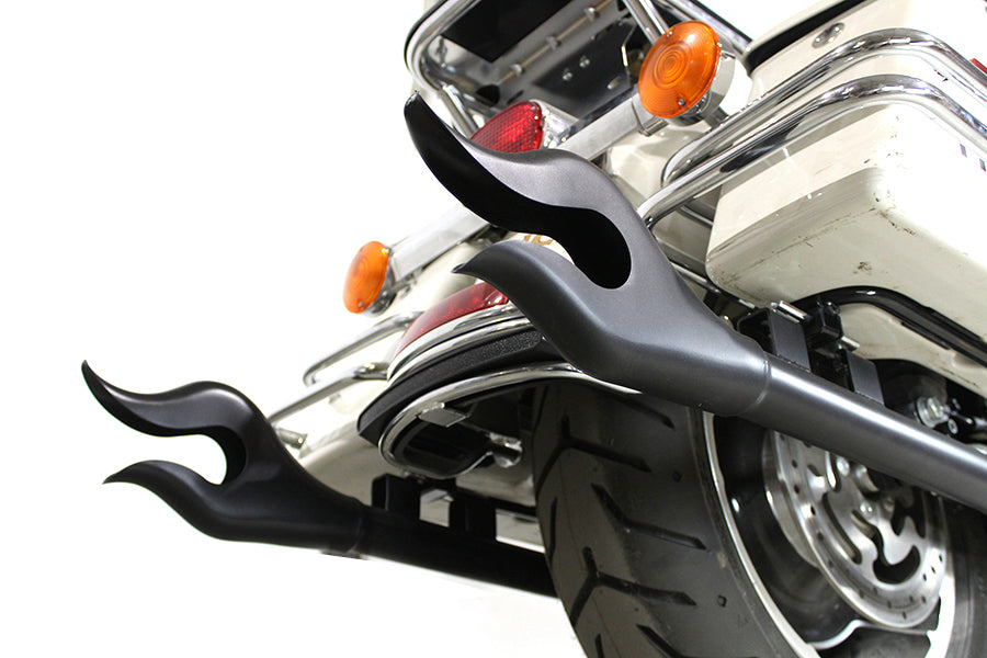 HARLEY 36 Zoll Straight Flame Auspuffverlängerungs-Set Schwarz Passend für 1995-2016 FLT,