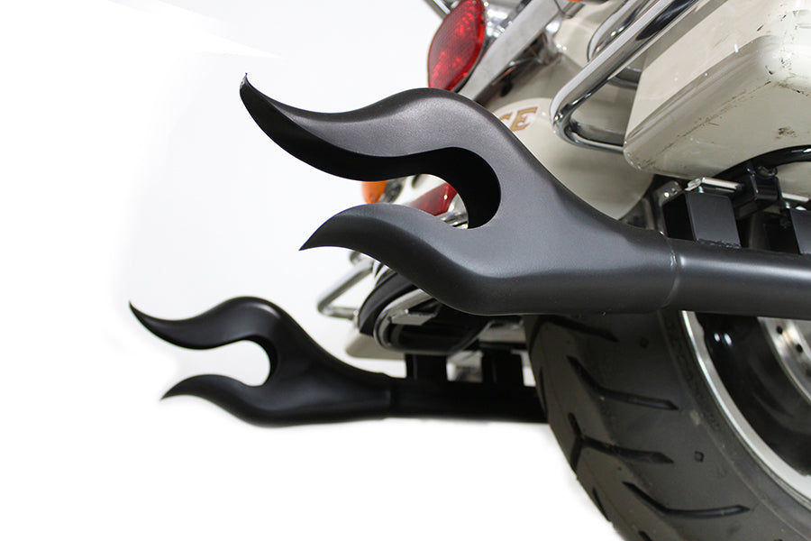 HARLEY 36 Zoll Straight Flame Auspuffverlängerungs-Set Schwarz Passend für 1995-2016 FLT,