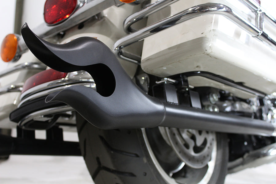 HARLEY 36 Zoll Straight Flame Auspuffverlängerungs-Set Schwarz Passend für 1995-2016 FLT,