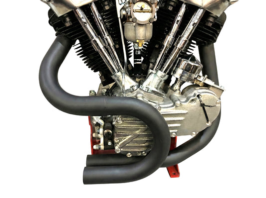HARLEY Ultima ナックルヘッドパイプセット ブラック 1936-1947 EL適合
