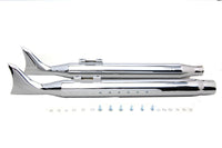 HARLEY M8 Chrom Fishtail Schalldämpfer-Set passend für 2017-UP FLT,