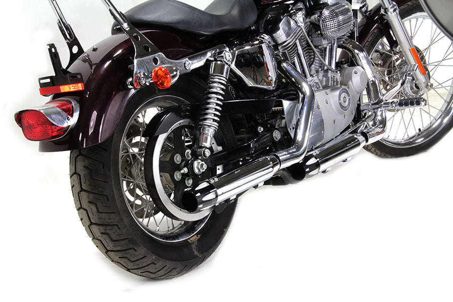 HARLEY Verchromter, angedeuteter Revolver-Endschalldämpfer-Satz passend für 2014-2017 XL,