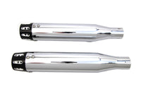 HARLEY Chrome Tapered Revolver Tip Muffler Set fits 2014-2017 XL,