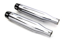 HARLEY Chrome Tapered Revolver Tip Muffler Set fits 2014-2017 XL,