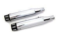 HARLEY Chrome Tapered Revolver Tip Muffler Set fits 2014-2017 XL,