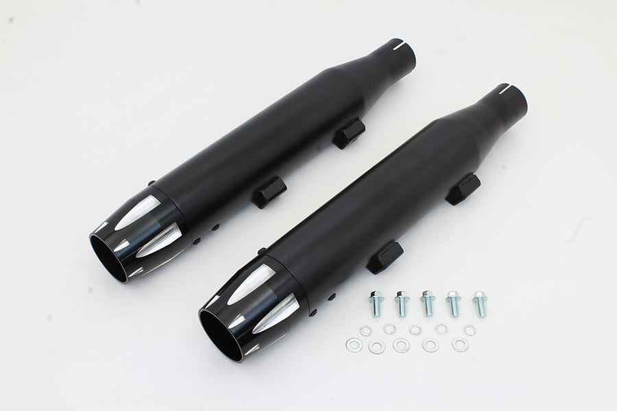 HARLEY Schwarzer Highlighted Revolver Tip Schalldämpfersatz passend für 2014-2017 XL,