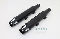 HARLEY Schwarzer Highlighted Revolver Tip Schalldämpfersatz passend für 2014-2017 XL,