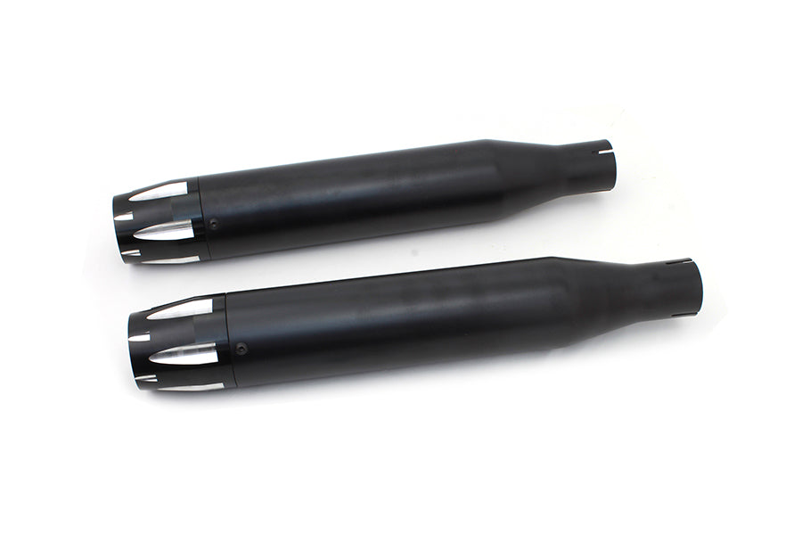HARLEY Schwarzer Highlighted Revolver Tip Schalldämpfersatz passend für 2014-2017 XL,