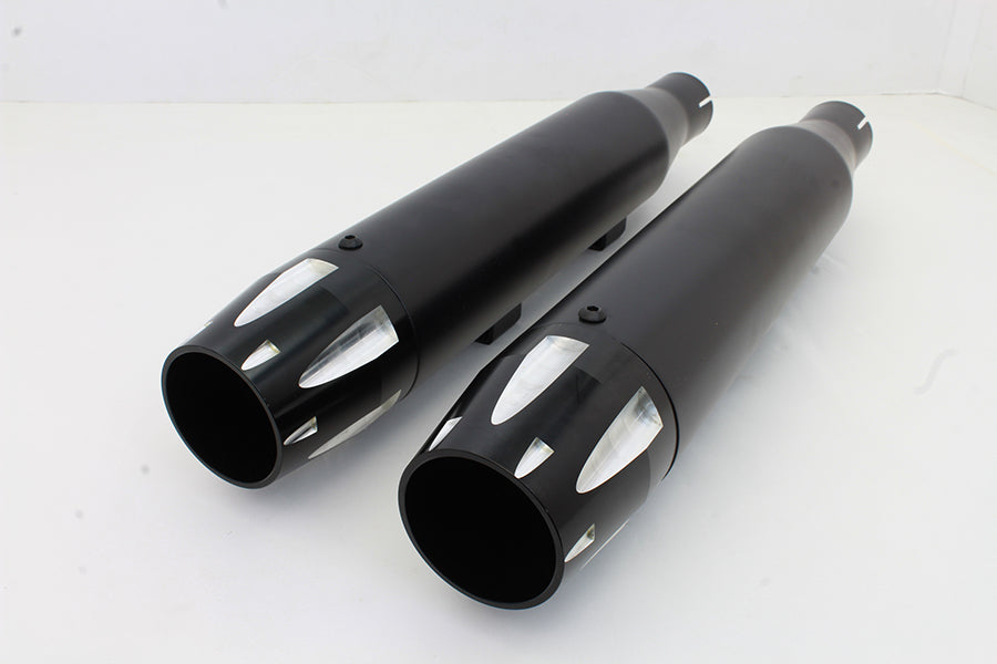 HARLEY Schwarzer Highlighted Revolver Tip Schalldämpfersatz passend für 2014-2017 XL,