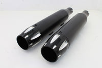 HARLEY Schwarzer Highlighted Revolver Tip Schalldämpfersatz passend für 2014-2017 XL,