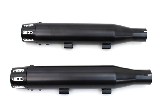 HARLEY Black Tapered Revolver Tip Muffler Set Black fits 2014-2017 XL,