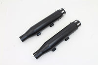 HARLEY Black Tapered Revolver Tip Muffler Set Black fits 2014-2017 XL,