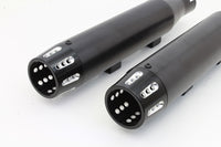 HARLEY Black Tapered Revolver Tip Muffler Set Black fits 2014-2017 XL,