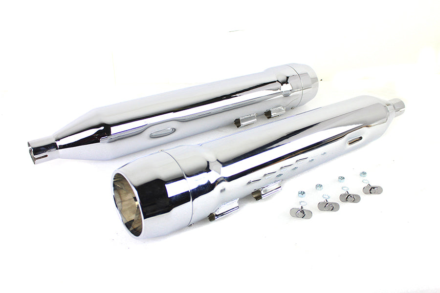 HARLEY Granaten-Schalldämpfer-Set Chrom, passend für 1995-2016 FLT,