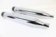 HARLEY 32 inch Chrome Muffler Set with Black Tapered End Tips fits 2017-UP FLT,