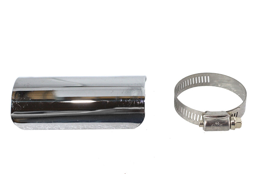 HARLEY 4 Zoll Auspuff Hitzeschild Chrom Passend für 0- Custom, für 1-3/4 Rohre"