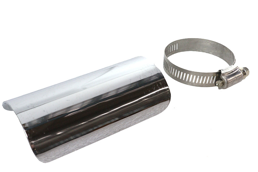 HARLEY 4 Zoll Auspuff Hitzeschild Chrom Passend für 0- Custom, für 1-3/4 Rohre"