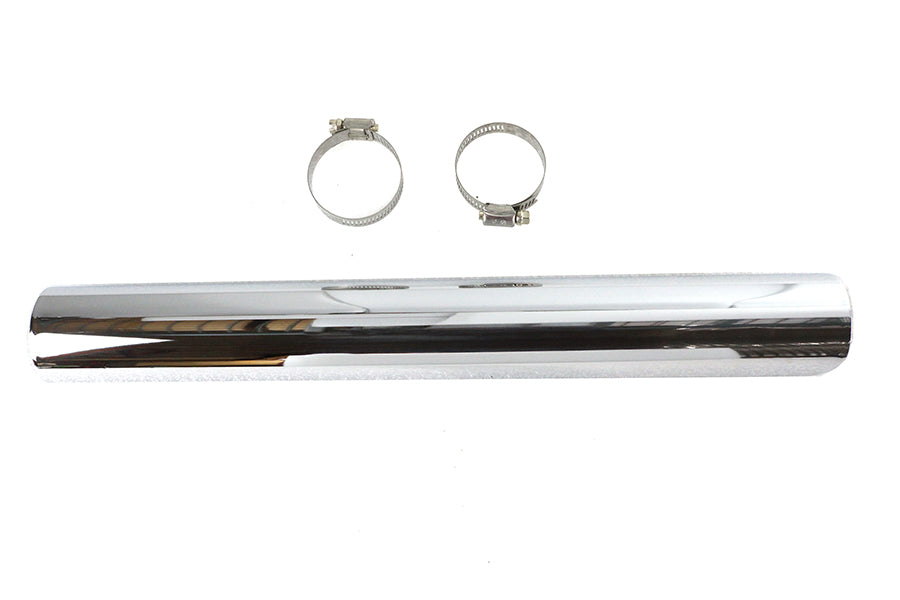 HARLEY 18 Zoll Auspuff Hitzeschutz Chrom Passend für 0- Custom, für 2 Rohre